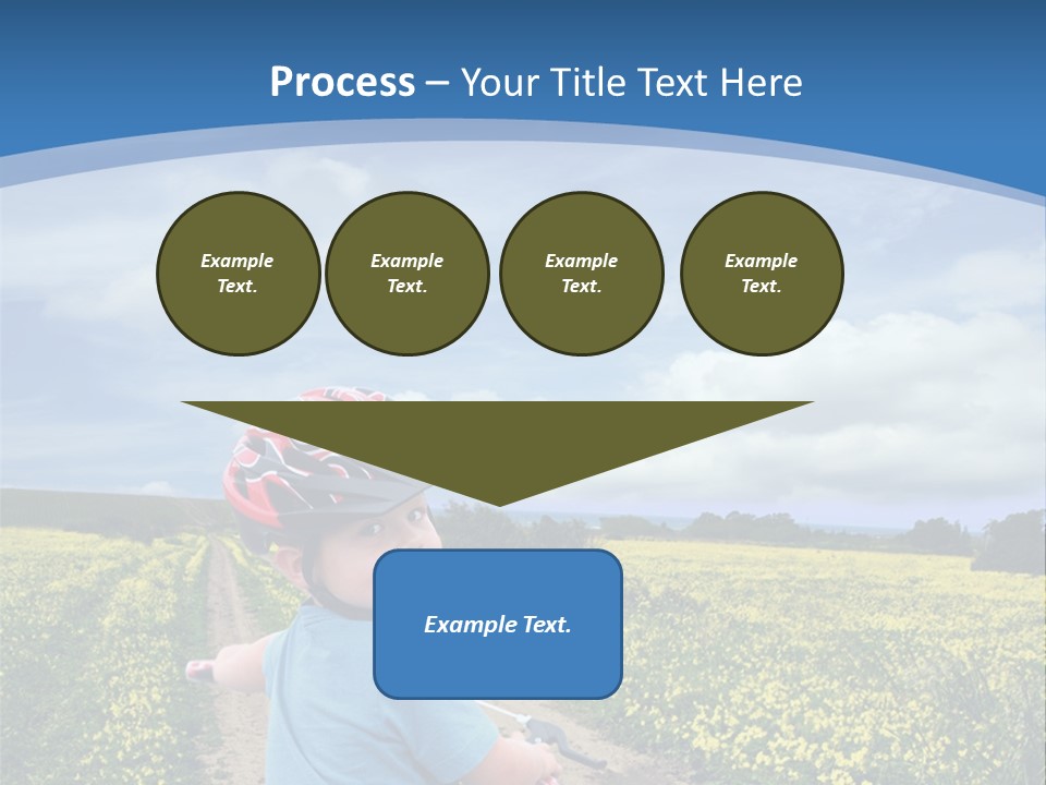 A Young Boy Riding A Bike Down A Dirt Road PowerPoint Template