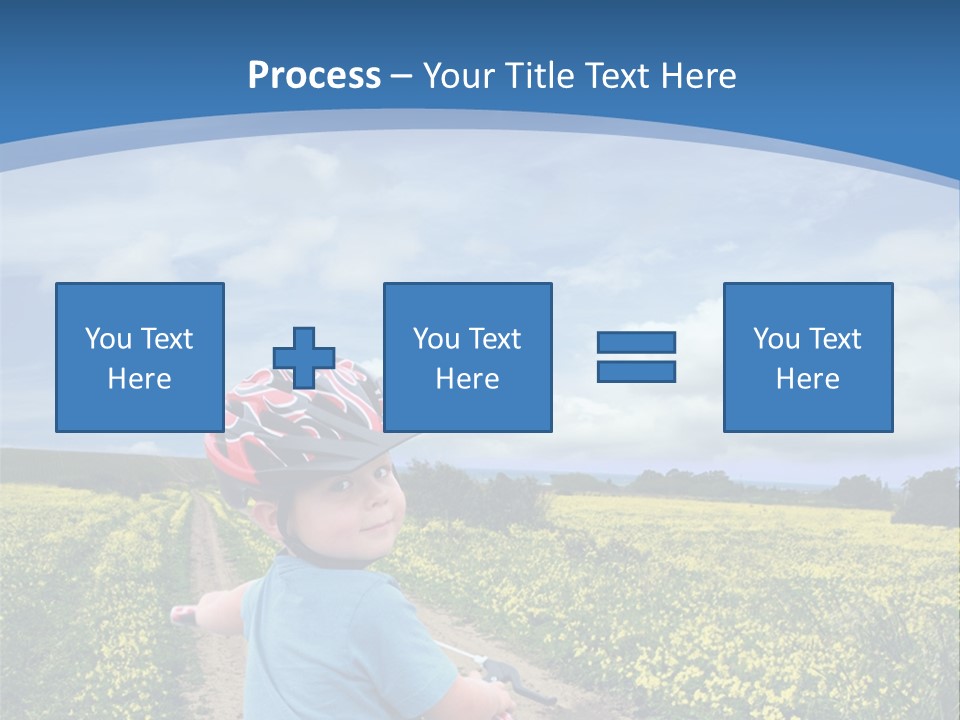 A Young Boy Riding A Bike Down A Dirt Road PowerPoint Template