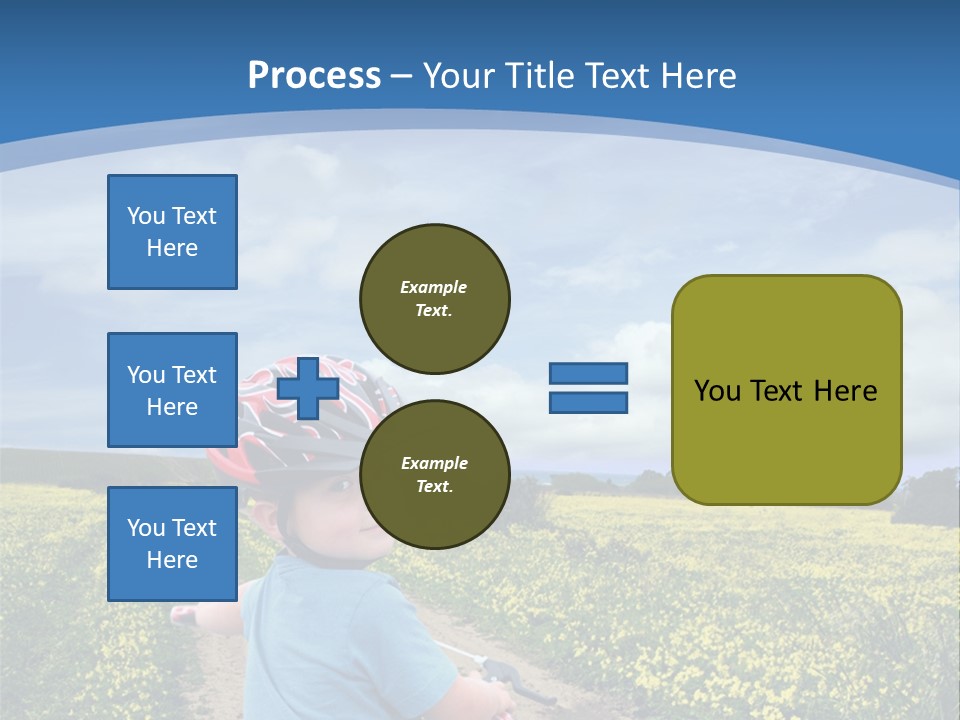 A Young Boy Riding A Bike Down A Dirt Road PowerPoint Template
