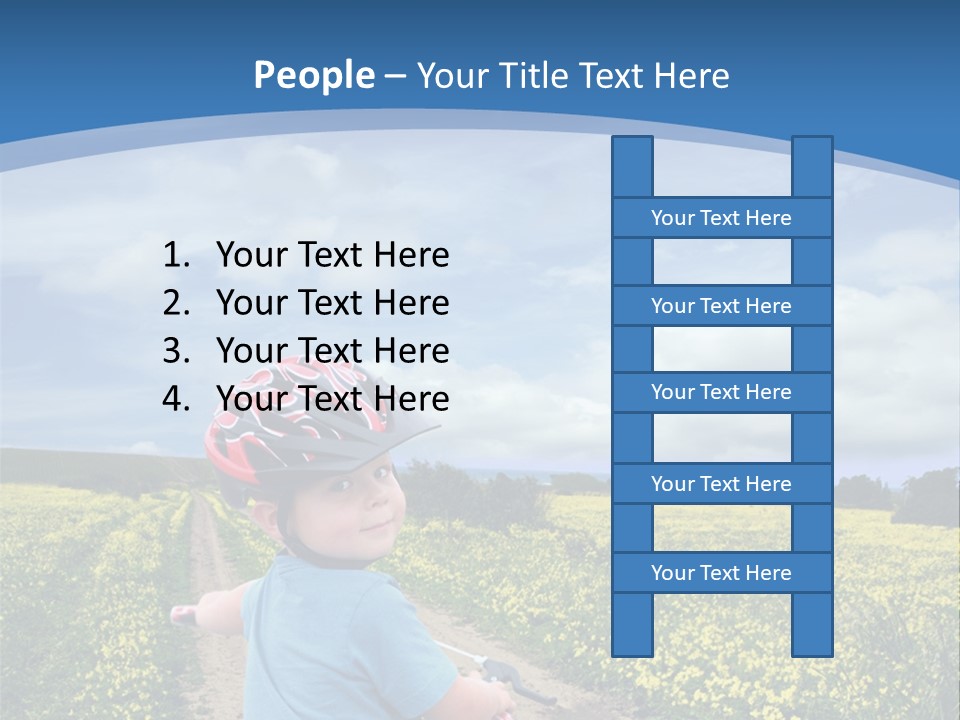 A Young Boy Riding A Bike Down A Dirt Road PowerPoint Template