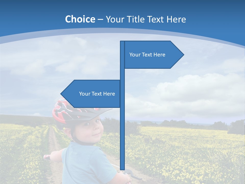 A Young Boy Riding A Bike Down A Dirt Road PowerPoint Template