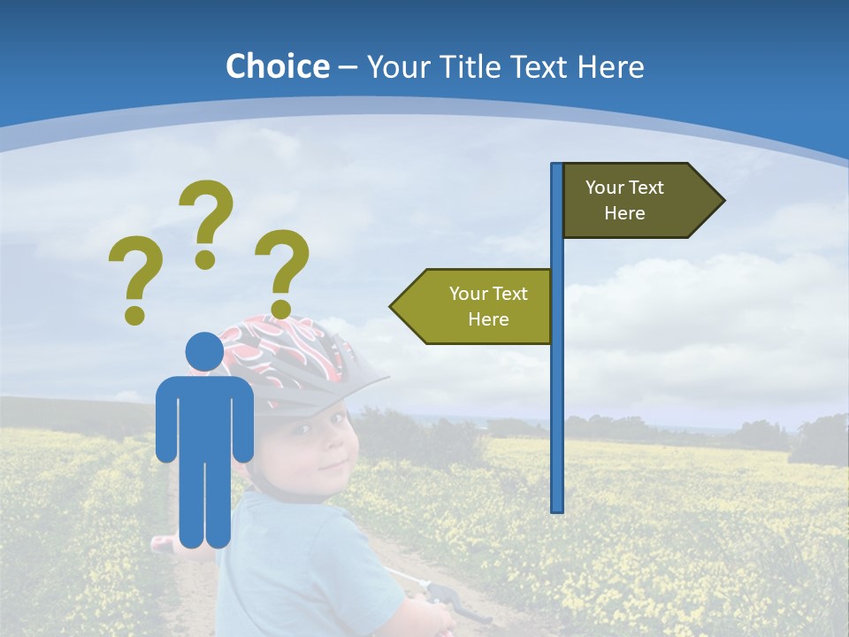 A Young Boy Riding A Bike Down A Dirt Road PowerPoint Template