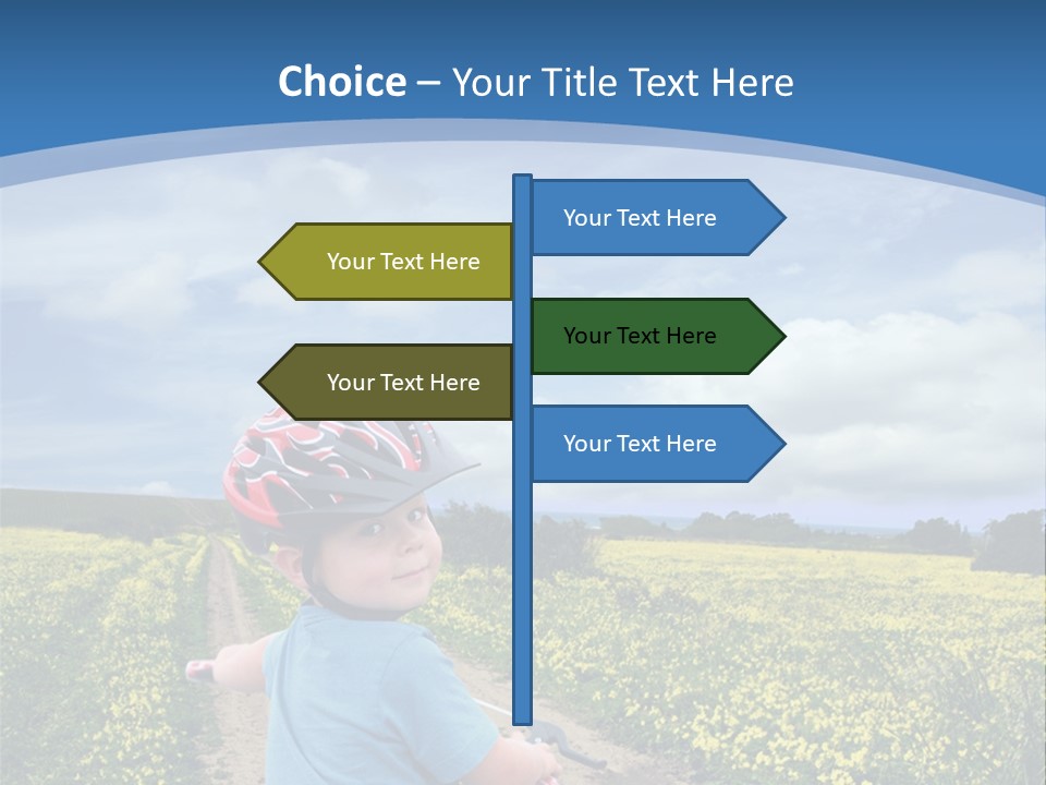 A Young Boy Riding A Bike Down A Dirt Road PowerPoint Template