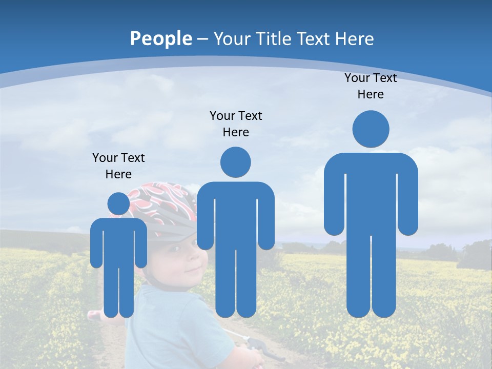 A Young Boy Riding A Bike Down A Dirt Road PowerPoint Template