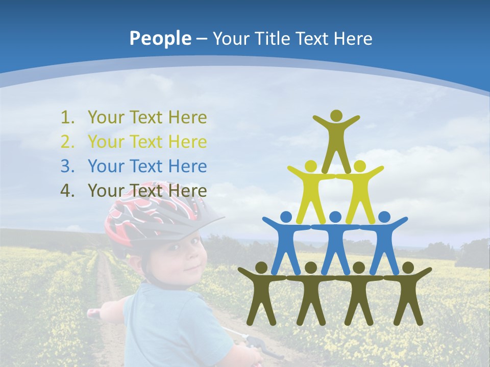 A Young Boy Riding A Bike Down A Dirt Road PowerPoint Template