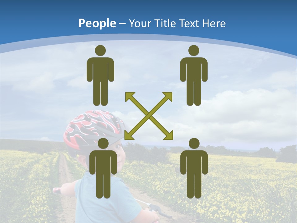 A Young Boy Riding A Bike Down A Dirt Road PowerPoint Template