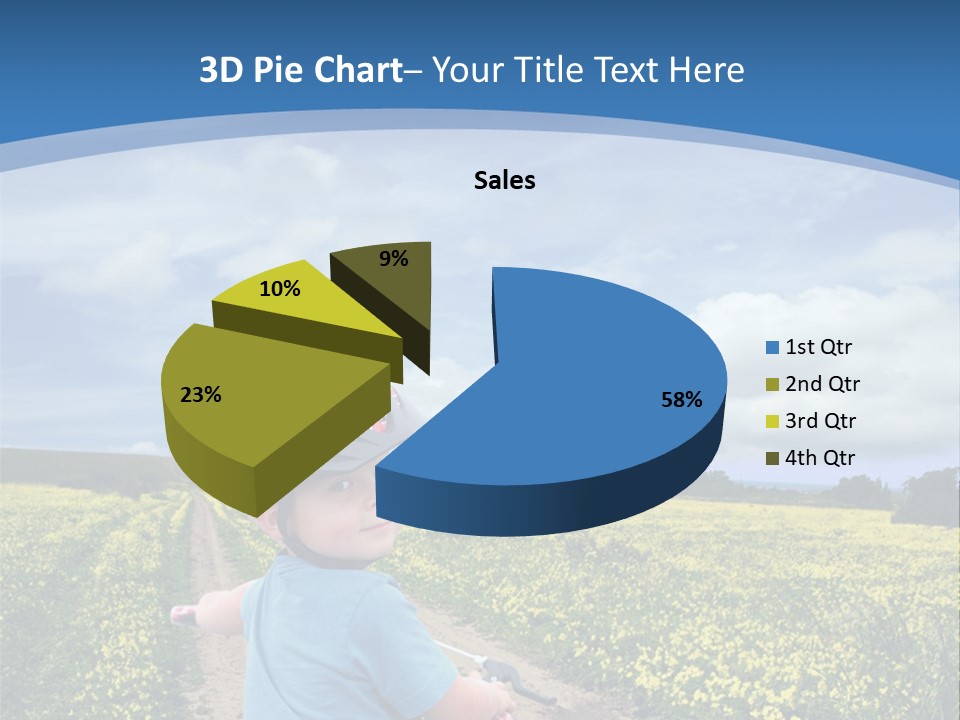 A Young Boy Riding A Bike Down A Dirt Road PowerPoint Template