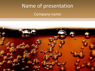 A Glass Of Beer With Bubbles On It PowerPoint Template