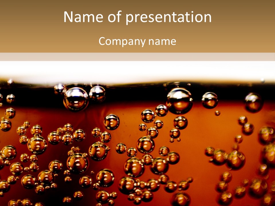 A Glass Of Beer With Bubbles On It PowerPoint Template