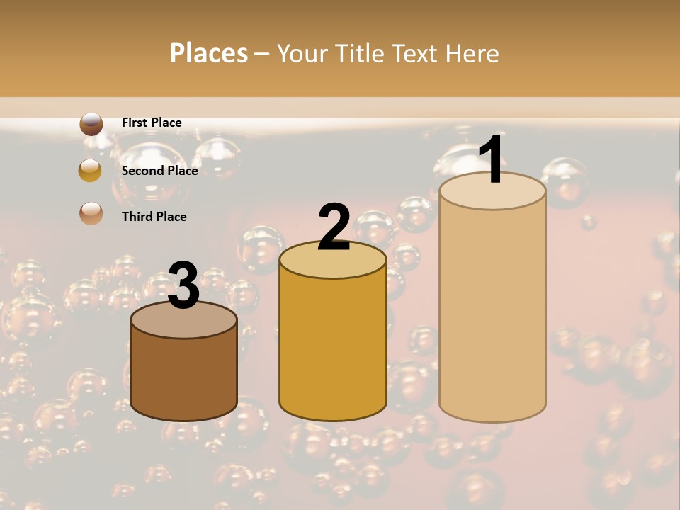 A Glass Of Beer With Bubbles On It PowerPoint Template