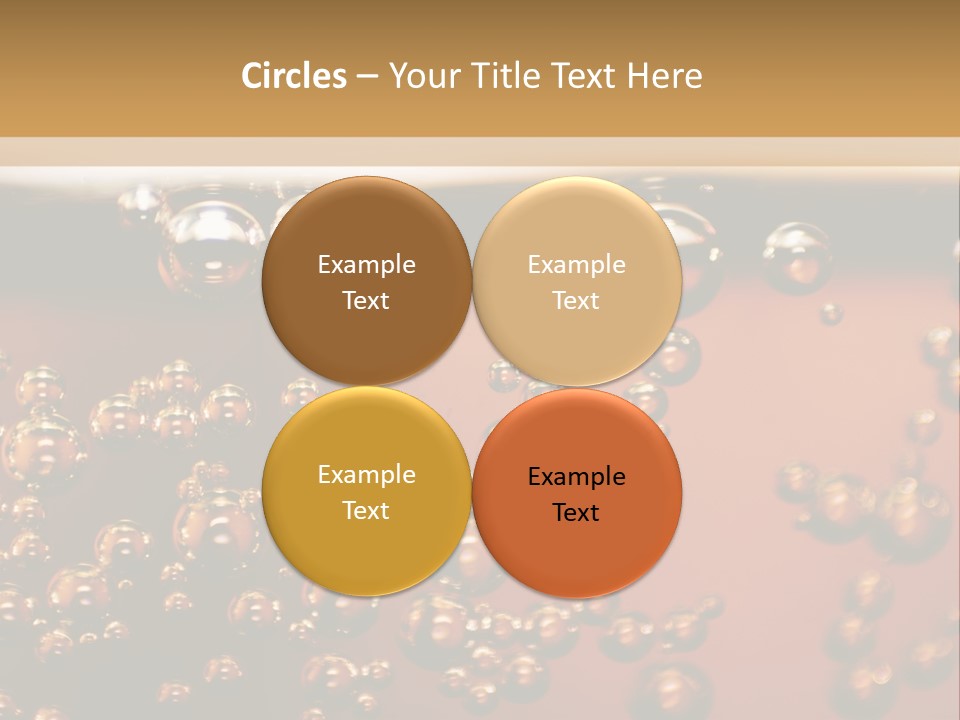 A Glass Of Beer With Bubbles On It PowerPoint Template