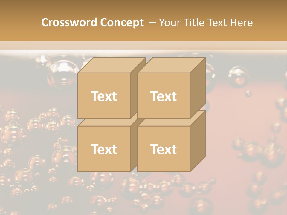 A Glass Of Beer With Bubbles On It PowerPoint Template