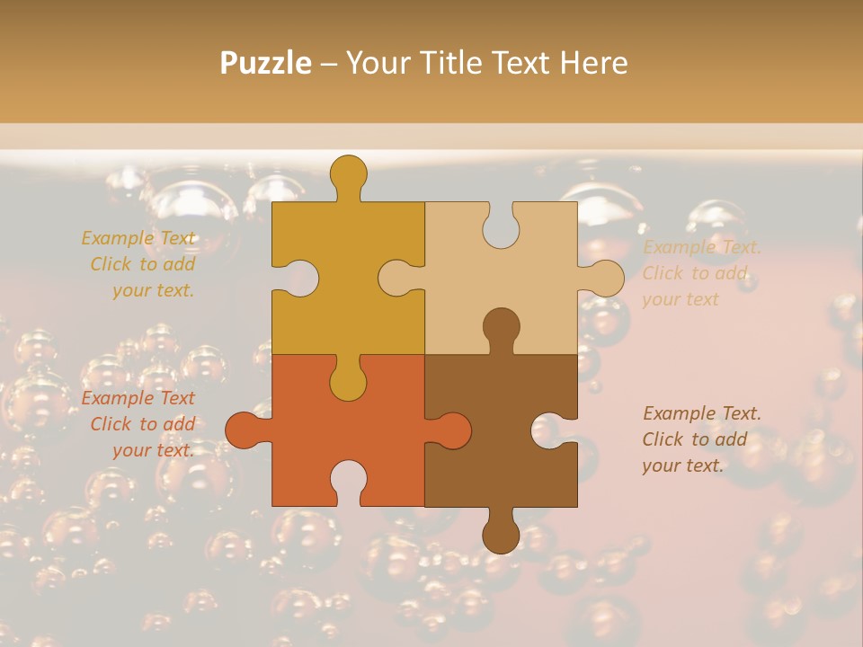 A Glass Of Beer With Bubbles On It PowerPoint Template