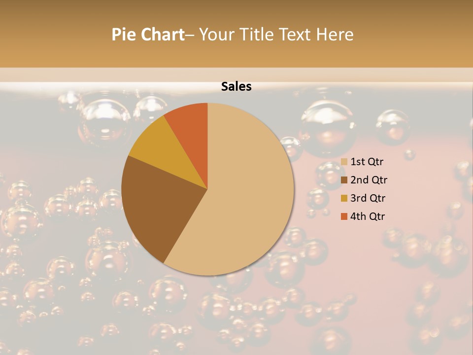 A Glass Of Beer With Bubbles On It PowerPoint Template