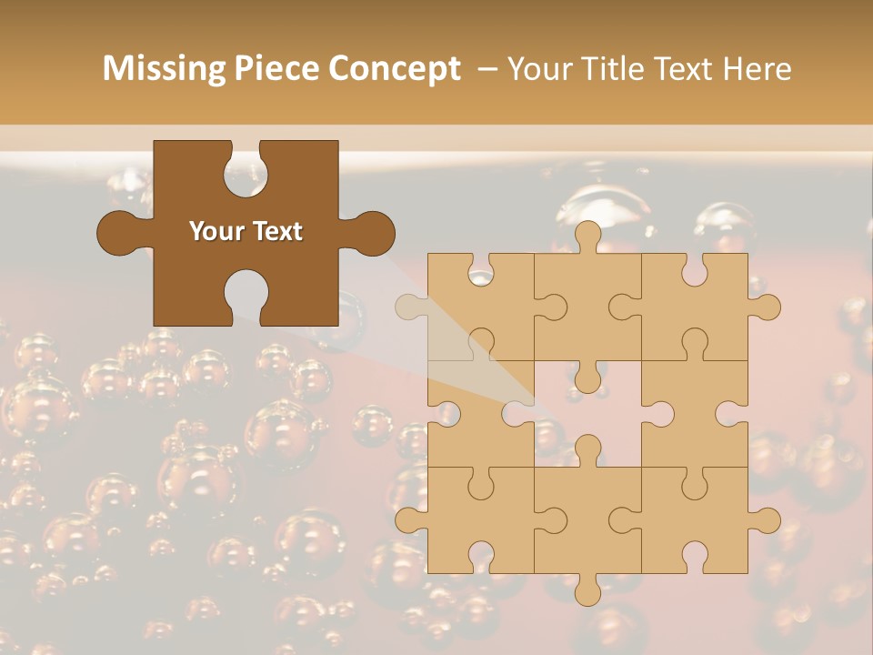 A Glass Of Beer With Bubbles On It PowerPoint Template