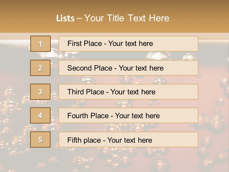 A Glass Of Beer With Bubbles On It PowerPoint Template