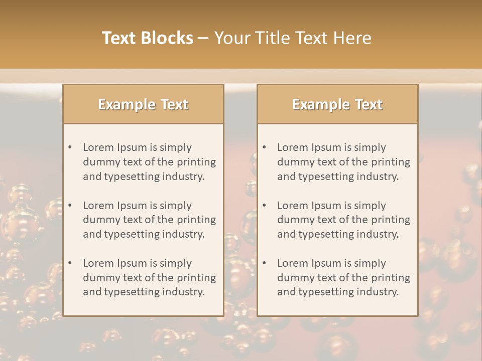 A Glass Of Beer With Bubbles On It PowerPoint Template