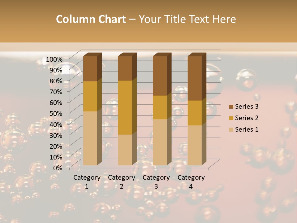 A Glass Of Beer With Bubbles On It PowerPoint Template