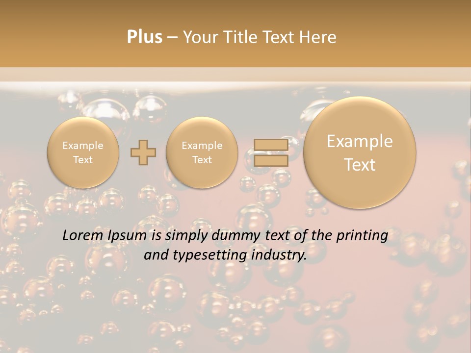 A Glass Of Beer With Bubbles On It PowerPoint Template