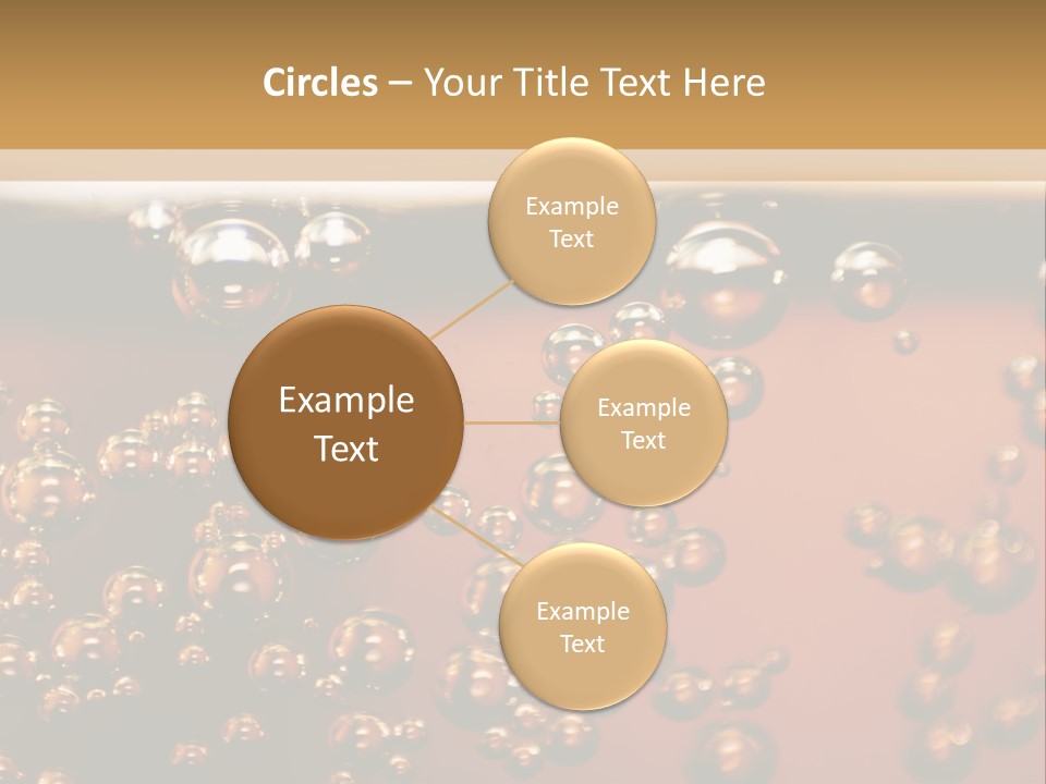 A Glass Of Beer With Bubbles On It PowerPoint Template