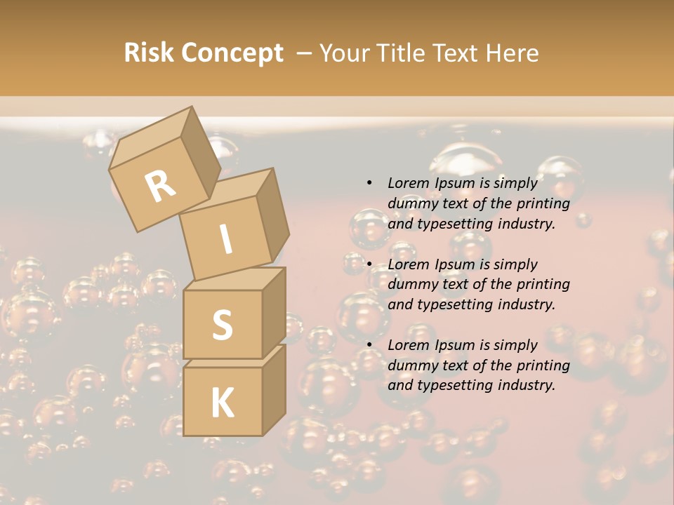 A Glass Of Beer With Bubbles On It PowerPoint Template