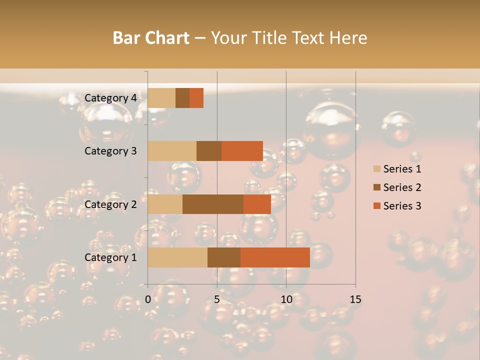 A Glass Of Beer With Bubbles On It PowerPoint Template