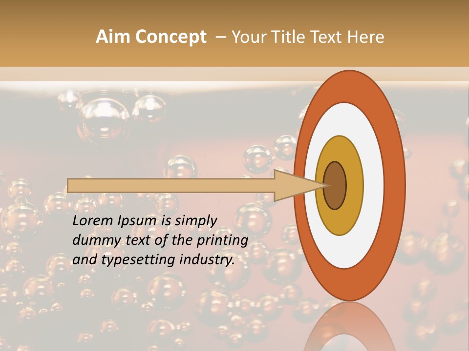 A Glass Of Beer With Bubbles On It PowerPoint Template