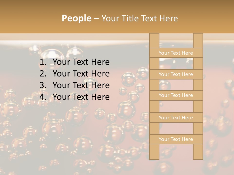 A Glass Of Beer With Bubbles On It PowerPoint Template