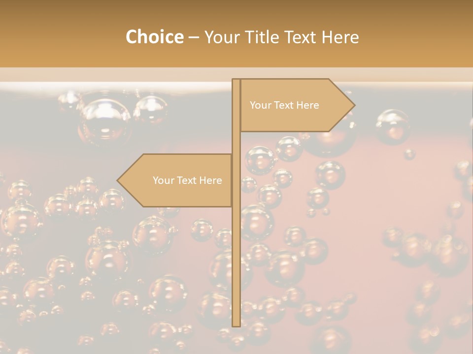 A Glass Of Beer With Bubbles On It PowerPoint Template