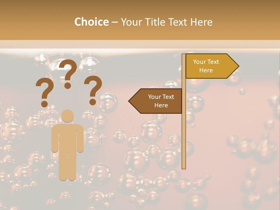 A Glass Of Beer With Bubbles On It PowerPoint Template