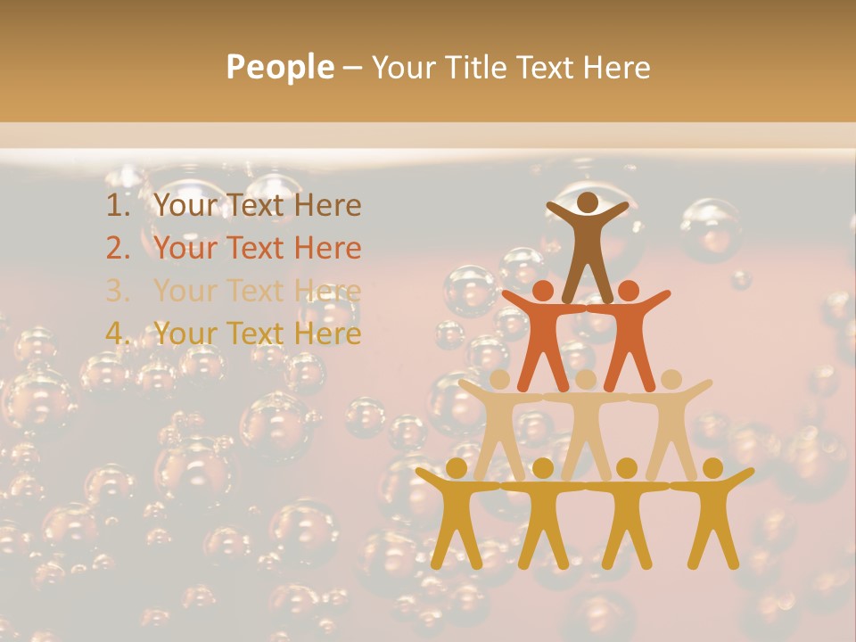 A Glass Of Beer With Bubbles On It PowerPoint Template