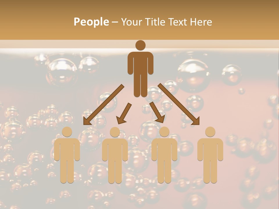 A Glass Of Beer With Bubbles On It PowerPoint Template