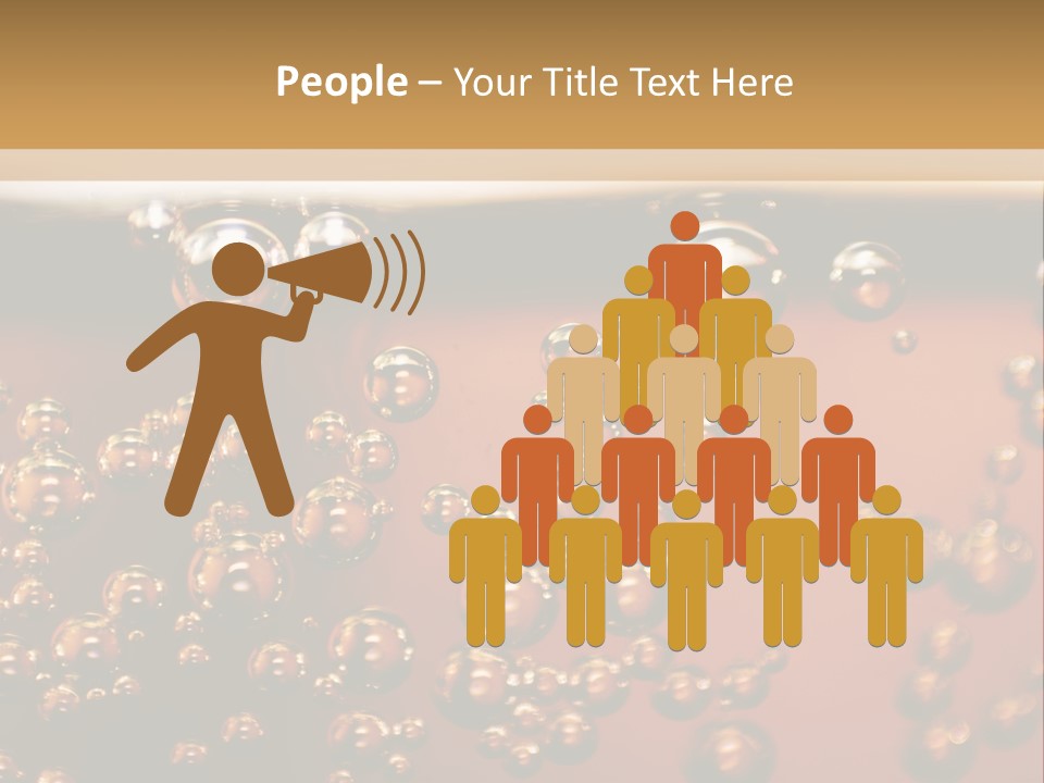 A Glass Of Beer With Bubbles On It PowerPoint Template