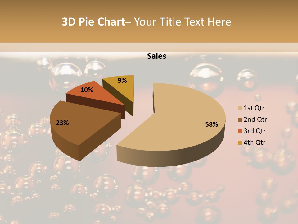 A Glass Of Beer With Bubbles On It PowerPoint Template