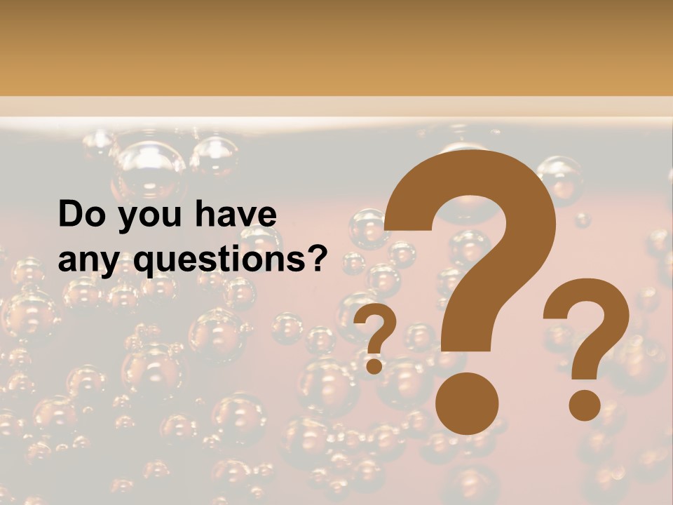 A Glass Of Beer With Bubbles On It PowerPoint Template