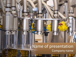 A Machine With A Bunch Of Yellow Birds On It PowerPoint Template