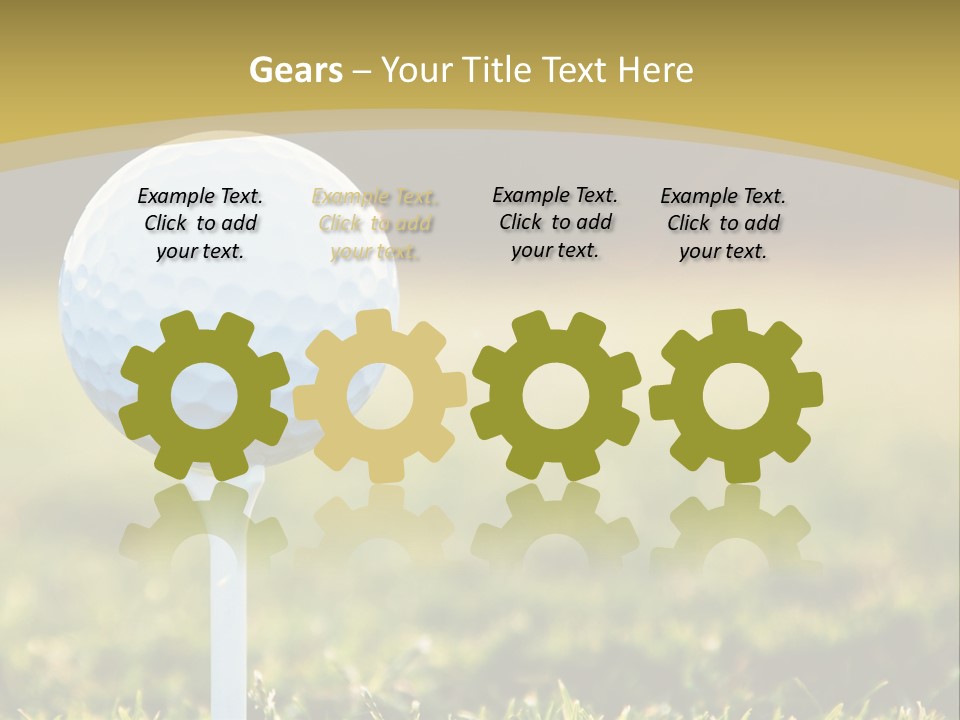 A Golf Ball On A Tee In The Grass PowerPoint Template