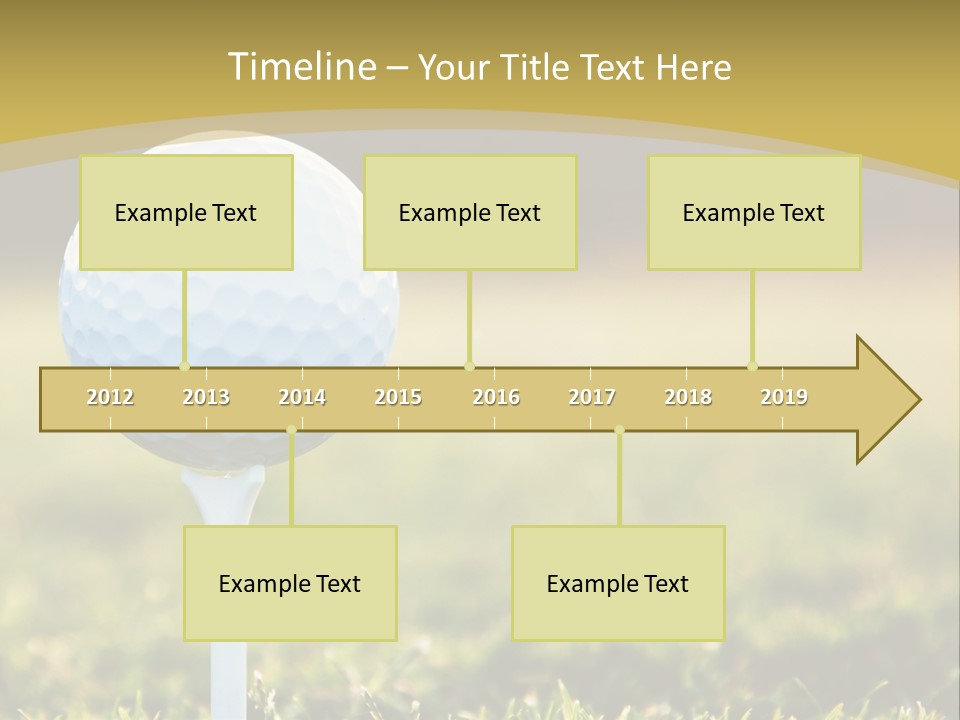 A Golf Ball On A Tee In The Grass PowerPoint Template