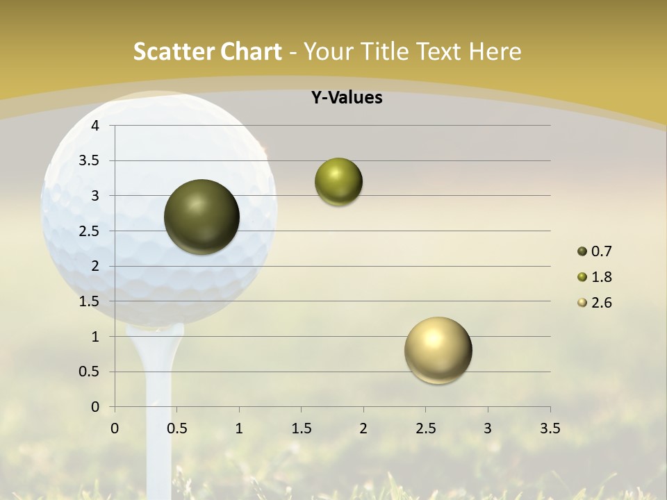 A Golf Ball On A Tee In The Grass PowerPoint Template