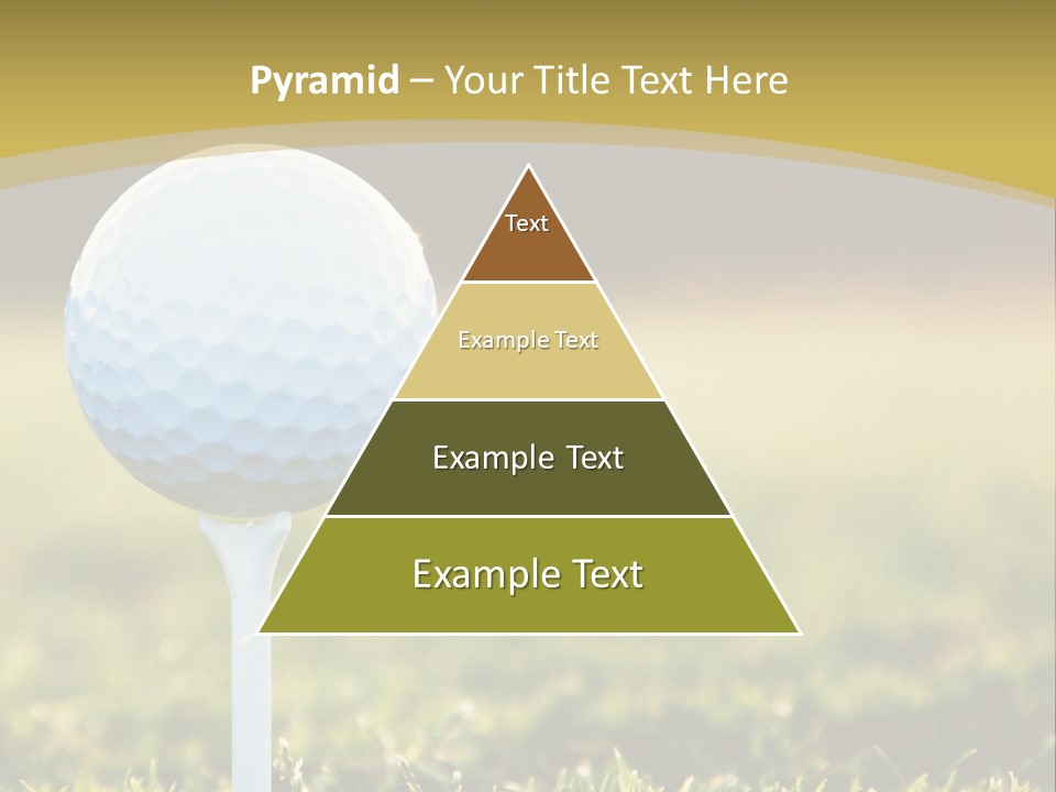 A Golf Ball On A Tee In The Grass PowerPoint Template