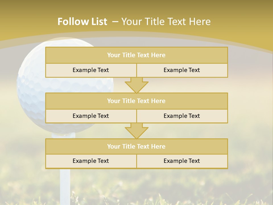 A Golf Ball On A Tee In The Grass PowerPoint Template