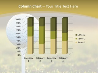 A Golf Ball On A Tee In The Grass PowerPoint Template
