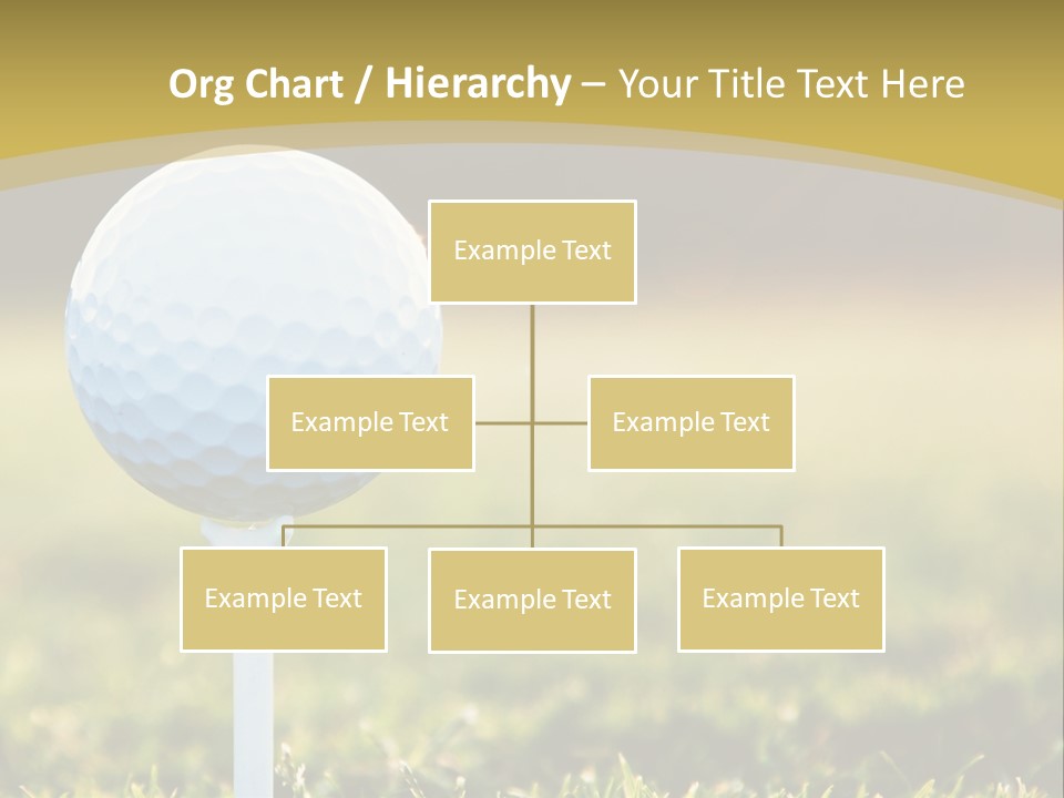 A Golf Ball On A Tee In The Grass PowerPoint Template