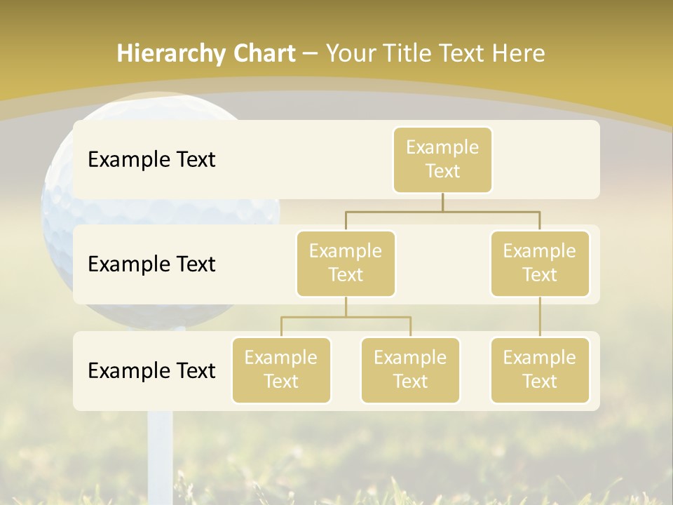 A Golf Ball On A Tee In The Grass PowerPoint Template