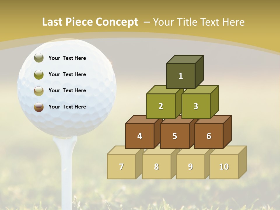 A Golf Ball On A Tee In The Grass PowerPoint Template