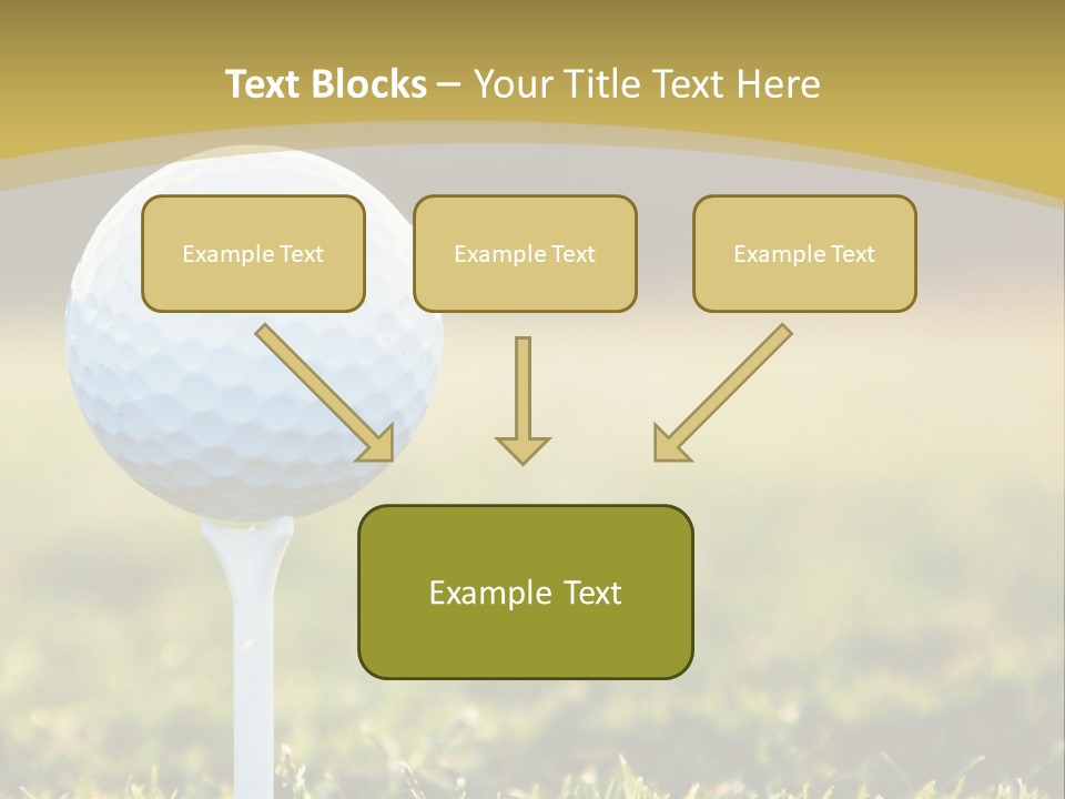 A Golf Ball On A Tee In The Grass PowerPoint Template
