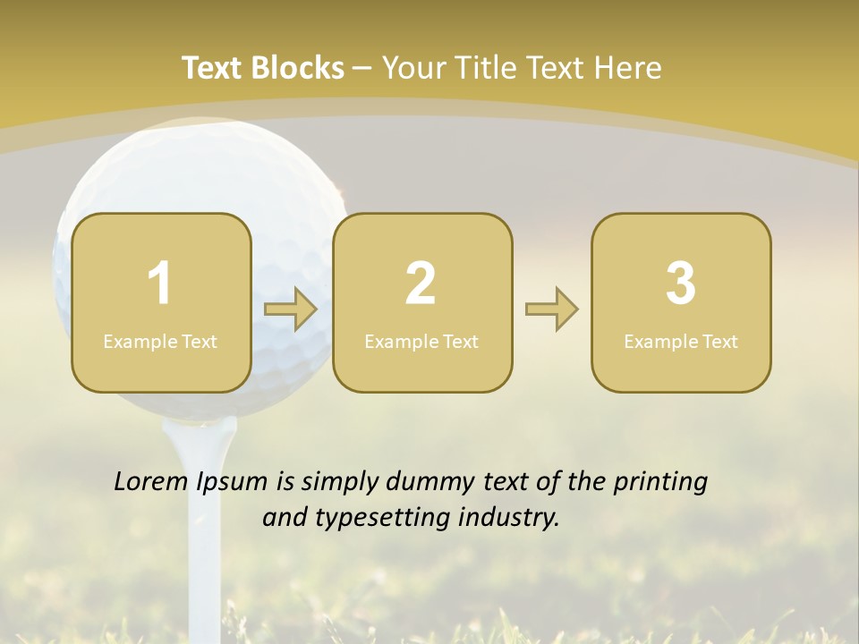 A Golf Ball On A Tee In The Grass PowerPoint Template