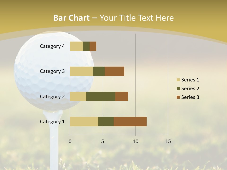A Golf Ball On A Tee In The Grass PowerPoint Template