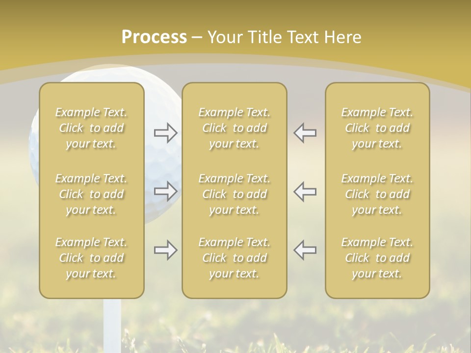 A Golf Ball On A Tee In The Grass PowerPoint Template