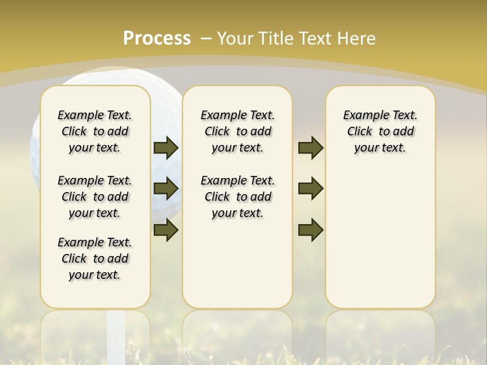A Golf Ball On A Tee In The Grass PowerPoint Template